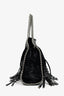 Stella McCartney Black Faux Leather Studded Fringe Mini Falabella Tote Bag