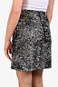 Weekend Max Mara Black Silver Sequined Mini Skirt Size M
