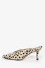 Stuart Weitzman White/Black Polka Dot Mules Size 36