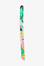 Hermès Green/Pink Silk Graphic Printed Twilly