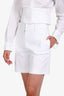 Hermès White Cotton High Waisted Shorts Size 34