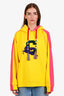 Etro Yellow/Pink Cotton Graphic Print Crew Neck Hoodie Size M