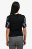 Louis Vuitton Black Silk Cotton Chain Graphic T-Shirt Size XS
