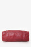 Balenciaga Cherry Red Leather Classic Motocross Small City Bag with Strap