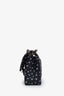 Pre-loved Chanel™ 24S Black/White Calfskin Logo Printed Small Classic Double Flap Bag