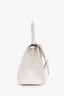 Delvaux White Leather Brillant Mini S Top Handle with Strap