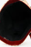 Burberry Brown/Burgundy Novacheck Leather Mini Tote Bag