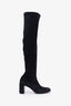 Christian Louboutin Black Suede 'Stretchadoxa Botta Alta' Tall Boots Size 37