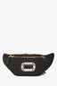 Roger Vivier Black Canvas Viv Belt Bag