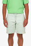 Ami Green Heart Embroidery Drawstring Track Shorts Size M Mens