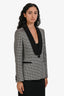 Boutique Moschino Black/White Houndstooth Single Button Blazer Size 6