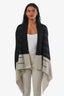 Cardigan Rick Owens en mélange de mohair noir/crème taille S homme