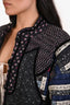 Sea New York Blue Multicolour 'Alani' Quilted Jacket Size XL