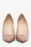 Christian Louboutin Nude Patent Leather Heels Size 38.5