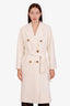 Max Mara White Wool Cashmere Blend 101801 Icon Coat Size 0