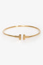 Tiffany & Co. 18K Yellow Gold T Narrow Wire Bracelet