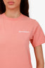 Sporty & Rich Pink 'Health and Wellness' T-Shirt Size XS