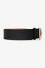 Louis Vuitton Black Leather Embossed Logo Belt