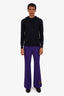 Gucci Purple Straight Leg Logo Pants Size 50 Men's