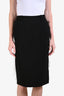 Roberto Cavalli Black Raw Hem Pencit Skirt Size S