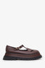 Burberry Burgundy Leather Platform Mary Janes Size 39