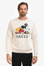Gucci x Disney Cream Cotton Mickey Mouse Printed Sweatshirt Size M Men's