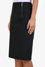 Gucci Vintage Black Slit Pencil Skirt Size 40