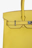 Hermès 2011 Lime/Gris Pearl Epsom Leather Birkin 30