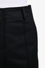 Hermès Black Cotton Twill Cropped Trousers Size 36