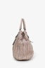 Prada Taupe Nappa Gaufre Leather Satchel Bag with Strap