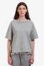 Semi-Couture by Erika Cavallini Grey Sweatshirt With Lace Detail Size M