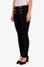 Balmain Black Gold Zipper Detail Skinny Jeans Size 40