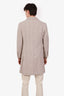 Brunello Cucinelli Beige Wool Cashmere Herringbone Coat Size 46 Men's