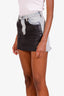 Alexander Wang Denim Leather Mini Skirt Size 25