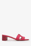 Hermès Pink Epsom Calfskin Oasis Sandals Size 37