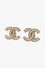 Pre-loved Chanel™ Pearl and Gold CC Clip-on Stud Earrings