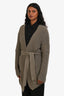 Jenni Kayne Green Cotton Belted Knit Cardigan Size XS