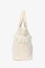 Pre-loved Chanel™ Beige/Gold Cotton Terry Cloth Fringe Tote Towel Pouch Set