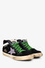 Golden Goose Black Suede 'Midstar' Sneakers With Green Laces Size 37