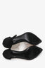 Pre-loved Chanel™ Black Satin PVC Pointed Toe Heels Size 37