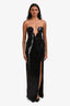 Michael Costello x Revolve Black Sequinned Strapless Gown Size XS