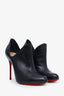 Christian Louboutin Black Leather Cut Out Ankle Boots Size 36