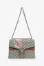 Gucci GG Supreme Blooms Canvas and Burgundy Suede Dionysus Medium Shoulder Bag