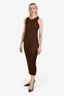 Pleats Please Issey Miyake Brown Sleeveless Dress Size 3