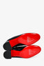 Christian Louboutin Black Leather Block Heel Ankle Boots Size 35