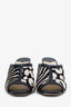 Jimmy Choo Black/White Pony Hair Animal Print Sandals Size 38.5