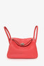 Hermès 2010 Red Clemence Leather Lindy 26 Palladium Hardware
