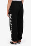 Palm Angels Black Logo Printed Drawstring Sweatpants Size L