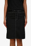 Gucci Tom Ford Black Nylon Knee Length Pencil Skirt Size 40