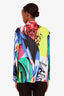Versace Multicolour Printed Silk Button Up Blouse Size 40